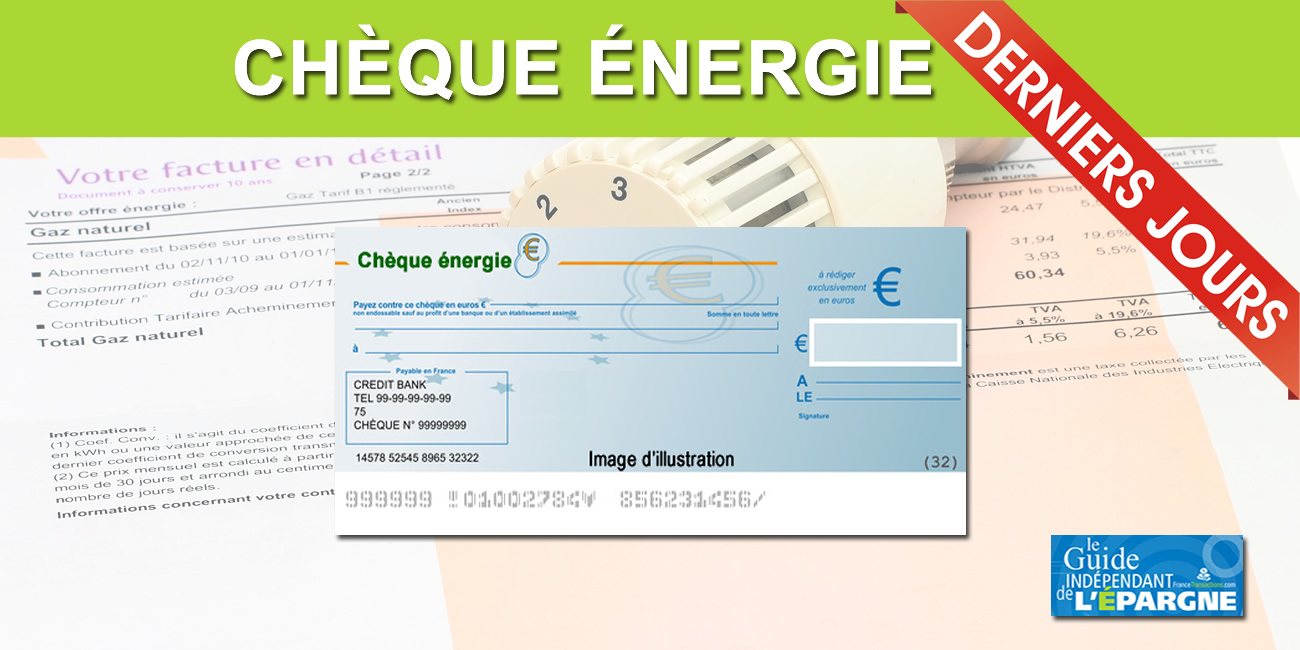 Chèque énergie, derniers jours : si vous ne l'avez pas reçu, demandez-le avant ce samedi 28 février 2026 Chèque énergie, derniers jours : si vous ne l'avez pas reçu, demandez-le avant ce samedi 28 février 2026