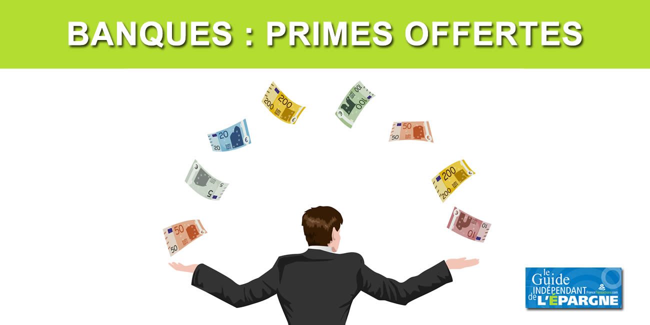 Banques : primes offertes pour une ouverture de compte courant : 870€ cumulés au 11 mai 2026 (4 offres) Banques : primes offertes pour une ouverture de compte courant : 870€ cumulés au 11 mai 2026 (4 offres)