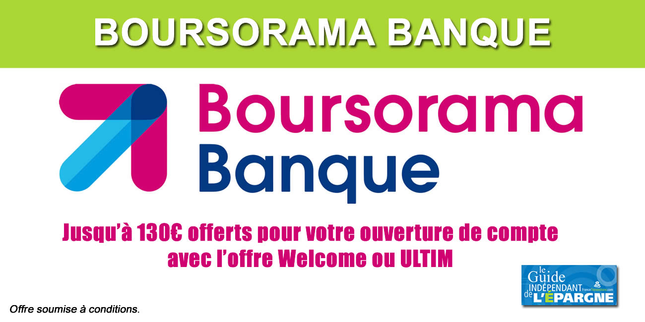 Boursorama banque OFFRE FLASH : 130 euros offerts uniquement ce jour, ce mercredi 15 mars 2023 ! Boursorama banque OFFRE FLASH : 130 euros offerts uniquement ce jour, ce mercredi 15 mars 2023 !