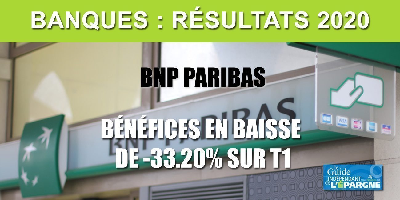 BNP Paribas rassure, même avec des résultats en forte baisse (-33.20%) au premier trimestre 2020 BNP Paribas rassure, même avec des résultats en forte baisse (-33.20%) au premier trimestre 2020