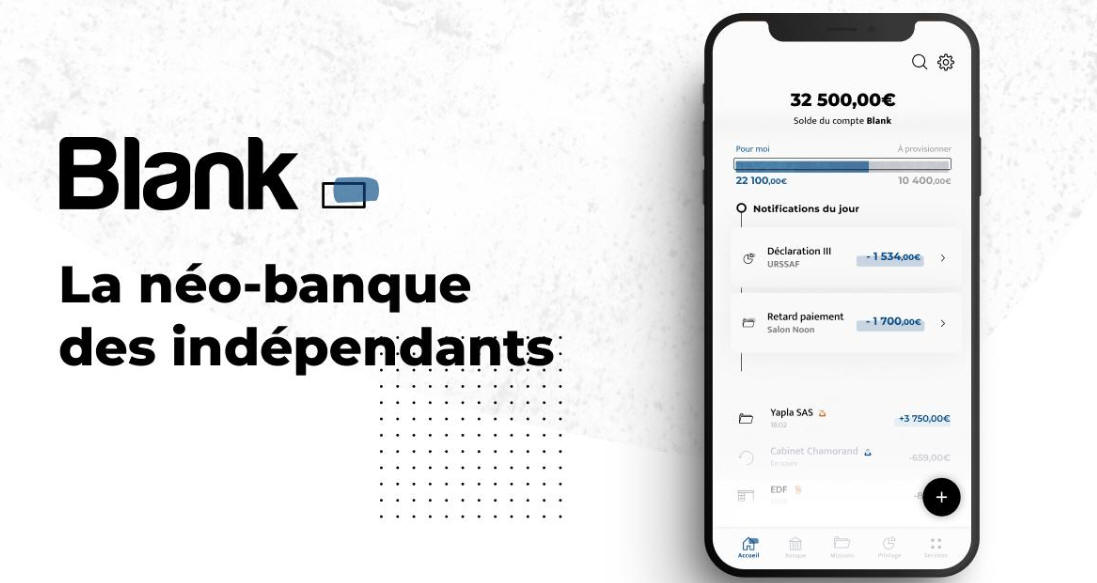Banque pour les indépendants : Blank accessible désormais à partir de seulement 6 € HT / mois Banque pour les indépendants : Blank accessible désormais à partir de seulement 6 € HT / mois