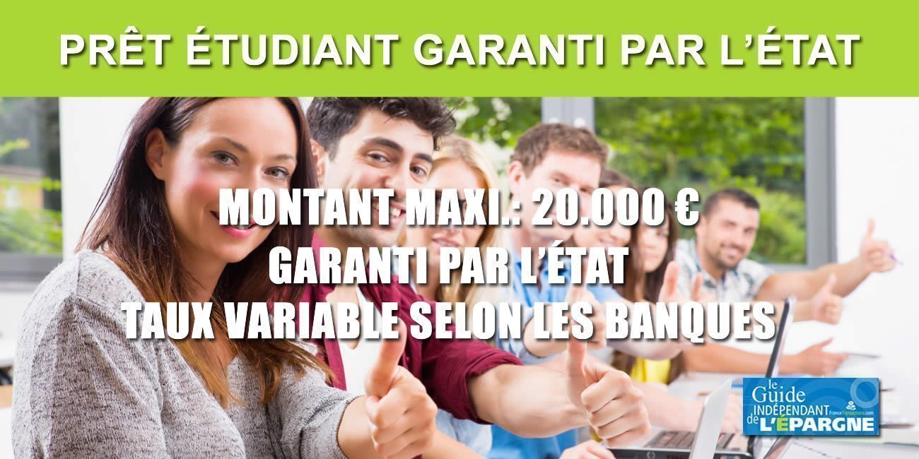 Prêt étudiant garanti par l'État (PGE étudiant) : le plafond du prêt passe à 20.000 euros, remboursable sur 10 ans maximum Prêt étudiant garanti par l'État (PGE étudiant) : le plafond du prêt passe à 20.000 euros, remboursable sur 10 ans maximum
