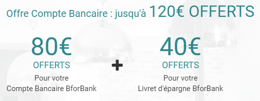 Offre couplée compte courant / livret épargne : 120 € offerts chez BforBank jusqu'au 5 septembre Offre couplée compte courant / livret épargne : 120 € offerts chez BforBank jusqu'au 5 septembre