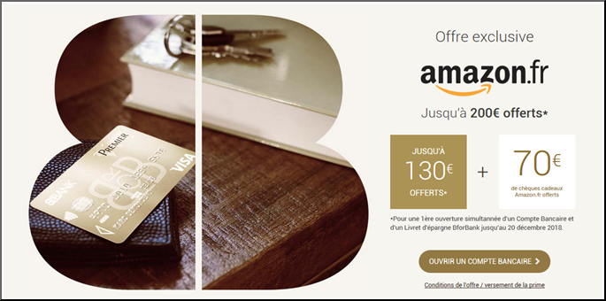 Exclusivité BforBank : jusqu'à 200€ offerts pour l'ouverture de votre compte courant et votre livret épargne BforBank Exclusivité BforBank : jusqu'à 200€ offerts pour l'ouverture de votre compte courant et votre livret épargne BforBank