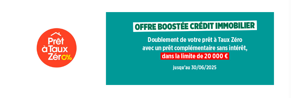 Nouveau PTZ 2025 : Le Crédit Agricole voit double jusqu'au 30 juin 2025, doublez votre prêt à taux 0% ! Nouveau PTZ 2025 : Le Crédit Agricole voit double jusqu'au 30 juin 2025, doublez votre prêt à taux 0% !