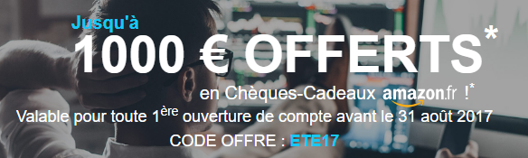 1000€ offerts chez Bourse Direct, prolongation de l'offre de bienvenue jusqu'au 31 août 1000€ offerts chez Bourse Direct, prolongation de l'offre de bienvenue jusqu'au 31 août