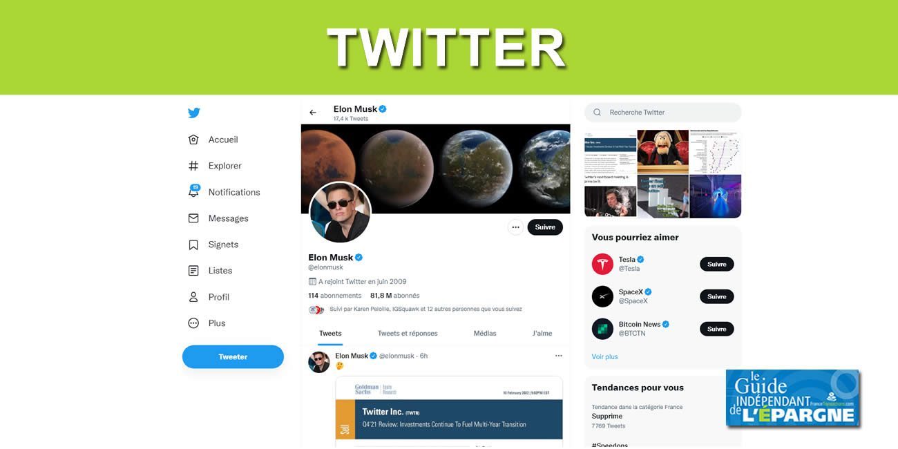 Twitter : un Musk have pour Elon à 43 milliards, le trublion milliardaire fait enflammer le cours de l'action en se jouant des plus naïfs Twitter : un Musk have pour Elon à 43 milliards, le trublion milliardaire fait enflammer le cours de l'action en se jouant des plus naïfs