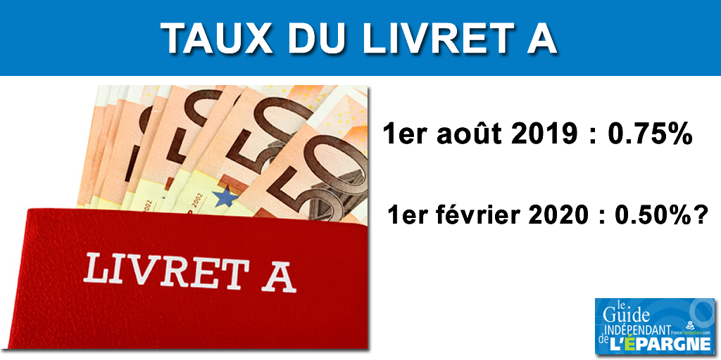 Le taux du Livret A attendu à 0.50% au 1er février 2020 Le taux du Livret A attendu à 0.50% au 1er février 2020