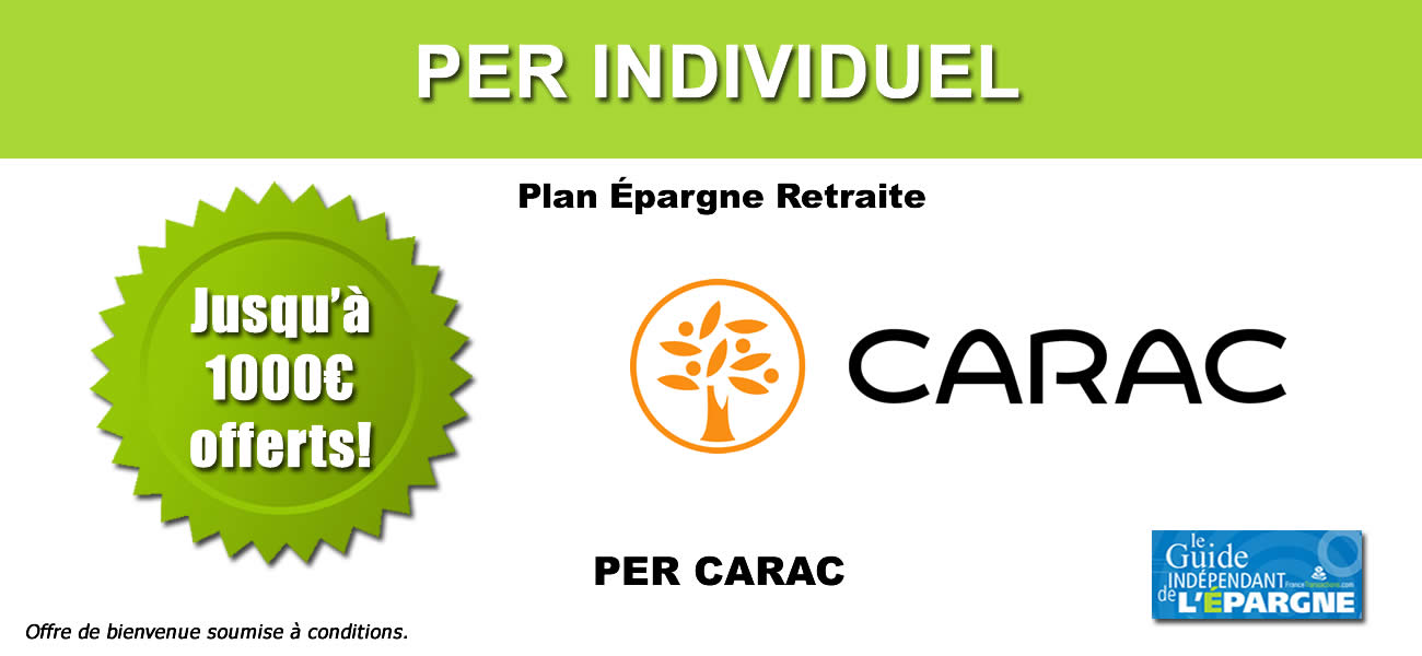 Épargne retraite : Jusqu'à 1000 euros offerts sur le PER de la Carac Épargne retraite : Jusqu'à 1000 euros offerts sur le PER de la Carac