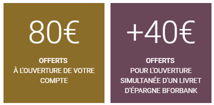 BforBank : 120€ offerts lors de l'ouverture conjointe d'un compte courant et d'un livret à 3% BforBank : 120€ offerts lors de l'ouverture conjointe d'un compte courant et d'un livret à 3%