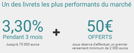 Livret épargne BforBank : nouvelle offre au taux de 3.30% + 50 € offerts ! Livret épargne BforBank : nouvelle offre au taux de 3.30% + 50 € offerts !