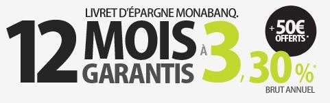 Livret épargne : Monabanq prolonge son offre de bienvenue jusqu'au 11 avril 2012 !
