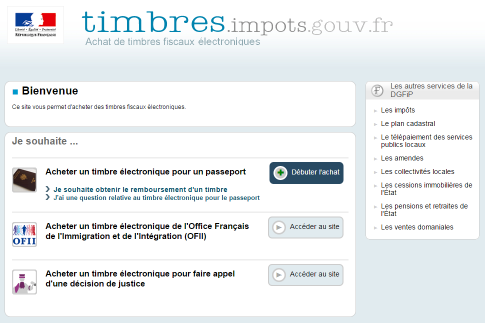 Achetez désormais vos timbres fiscaux en ligne ! Achetez désormais vos timbres fiscaux en ligne !