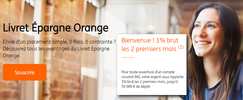 Livret épargne orange ING : taux de 1% pendant 2 mois, à saisir avant le 27 août 2019 Livret épargne orange ING : taux de 1% pendant 2 mois, à saisir avant le 27 août 2019