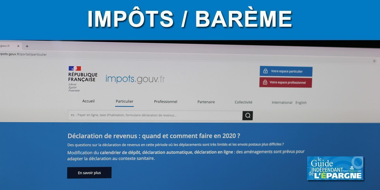 Barème des impôts 2020 portant sur les revenus 2019 Barème des impôts 2020 portant sur les revenus 2019