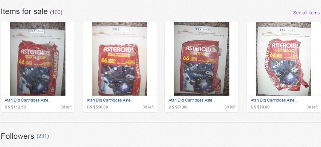 Archéologie moderne : des jeux vidéo Atari déterrés et vendus aux enchères sur eBay Archéologie moderne : des jeux vidéo Atari déterrés et vendus aux enchères sur eBay