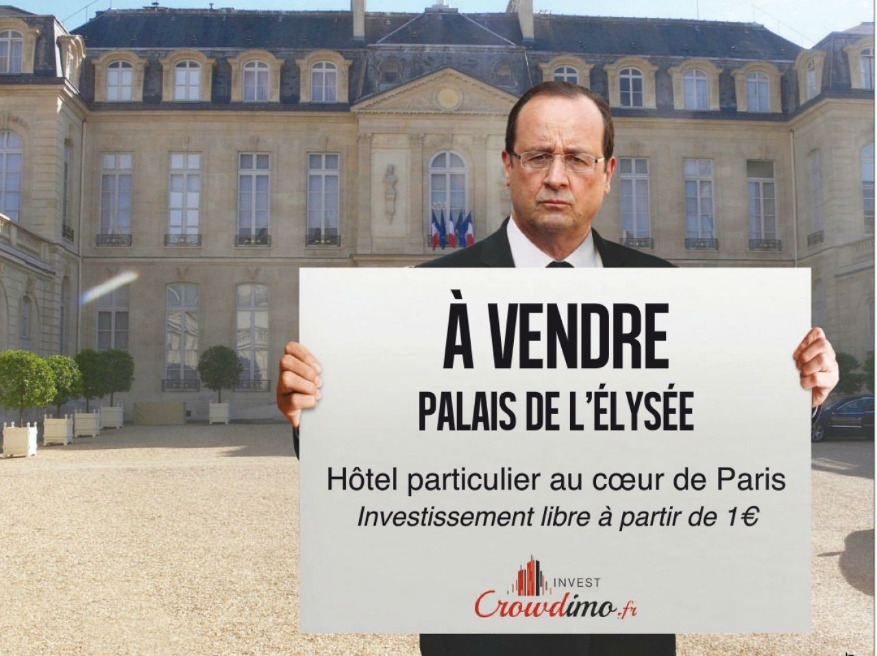 Une start-up s'offre un coup de pub en mettant l'Elysée en vente Une start-up s'offre un coup de pub en mettant l'Elysée en vente