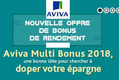 Aviva Multi Bonus 2017-2018 / Evolution Vie : obtenez +25% à +40% de rendement supplémentaire sur votre fonds euros !