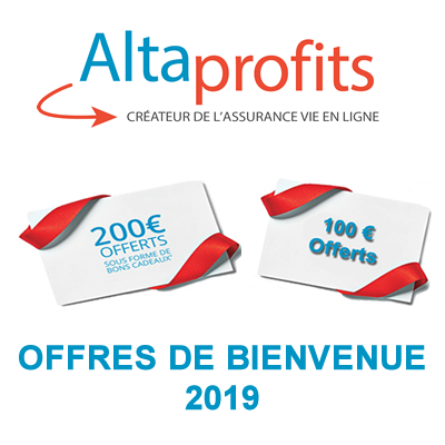 Assurance-Vie, offres de bienvenue chez AltaProfits : de 100 à 200€ offerts, sous conditions