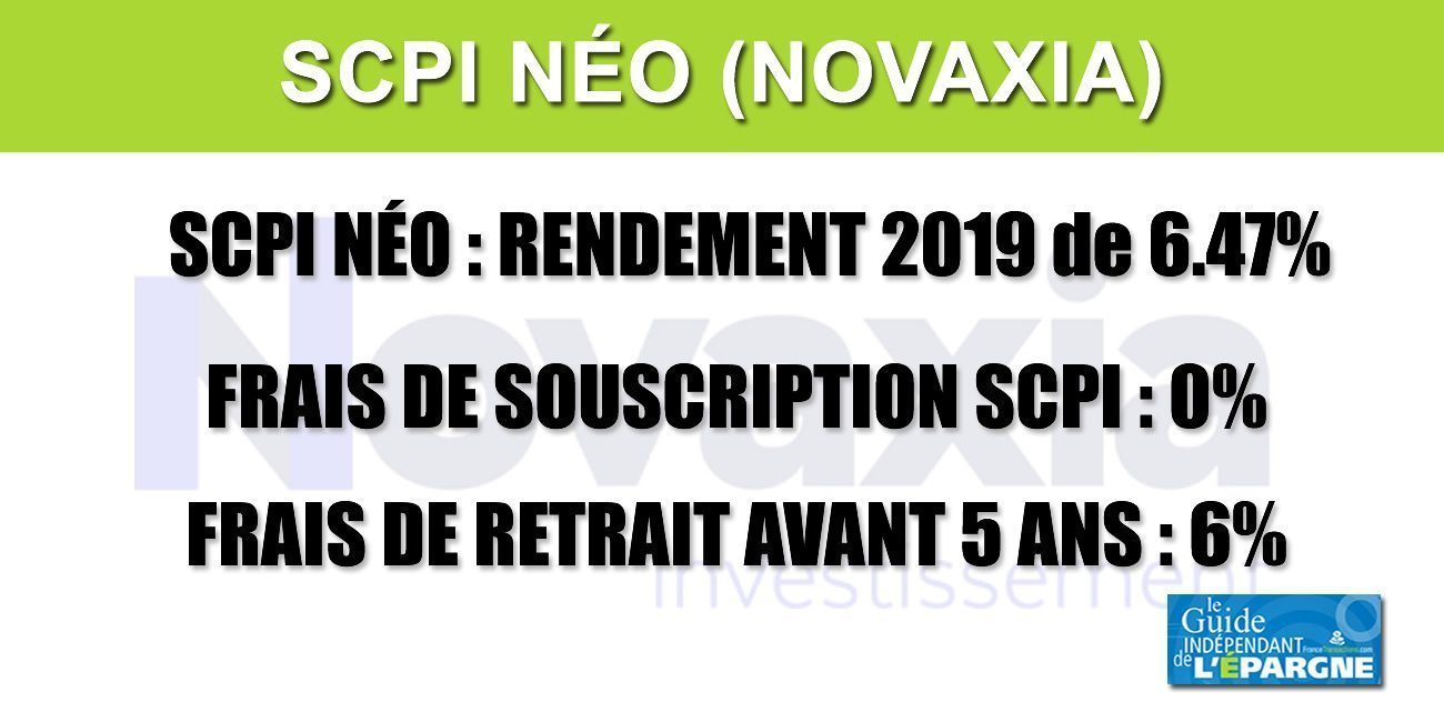 SCPI NEO : un premier rendement de 6.47%, avec des frais de souscription à 0%, appréciable !