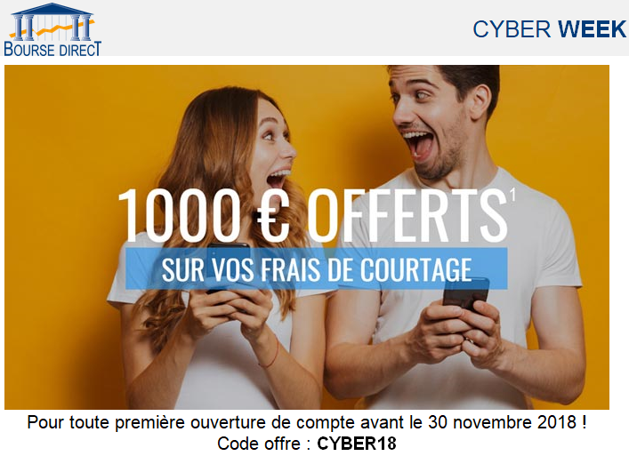 Investir en bourse : dernier jour pour bénéficier de l'offre Bourse Direct, jusqu'à 1.000€ offerts Investir en bourse : dernier jour pour bénéficier de l'offre Bourse Direct, jusqu'à 1.000€ offerts