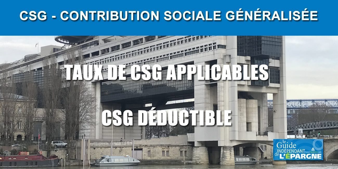 CSG 2024 : Taux et barèmes, CSG déductible