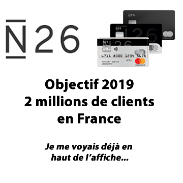 N26 vise les 2 millions de clients en France à fin 2019 pour devenir ainsi la première banque en ligne de France