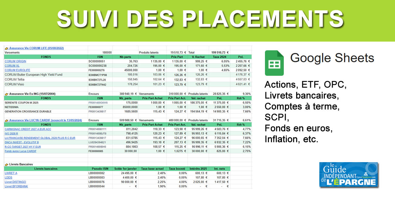 Suivre simplement et gratuitement tous ses investissements financiers, c'est possible ! Suivre simplement et gratuitement tous ses investissements financiers, c'est possible !
