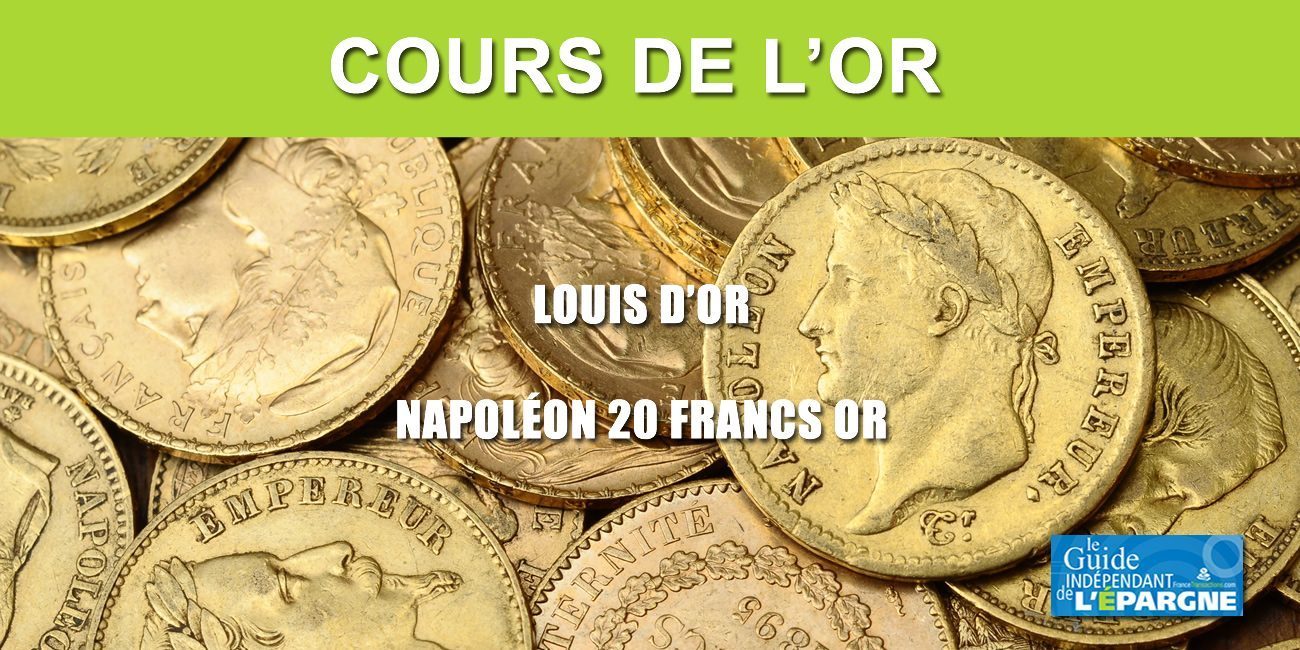 Cours du Napoléon (20 Francs OR - Louis d'OR) au 2 avril 2024