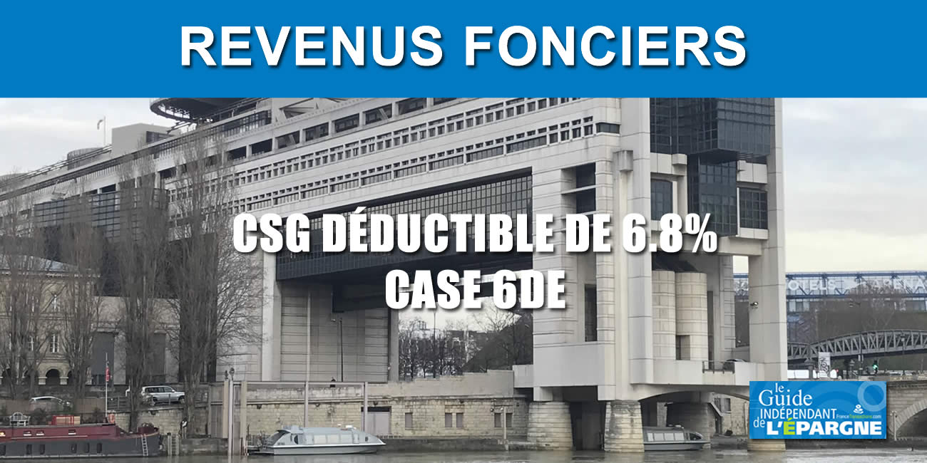 Immobilier locatif / prélèvements sociaux : N'oubliez pas le remboursement de votre CSG déductible, soit 6.8% de vos revenus fonciers