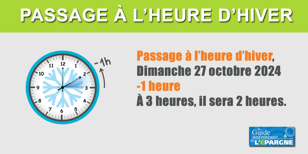 Passage à l'heure d'hiver dimanche 27 octobre 2024 : dernier changement d'heure ?