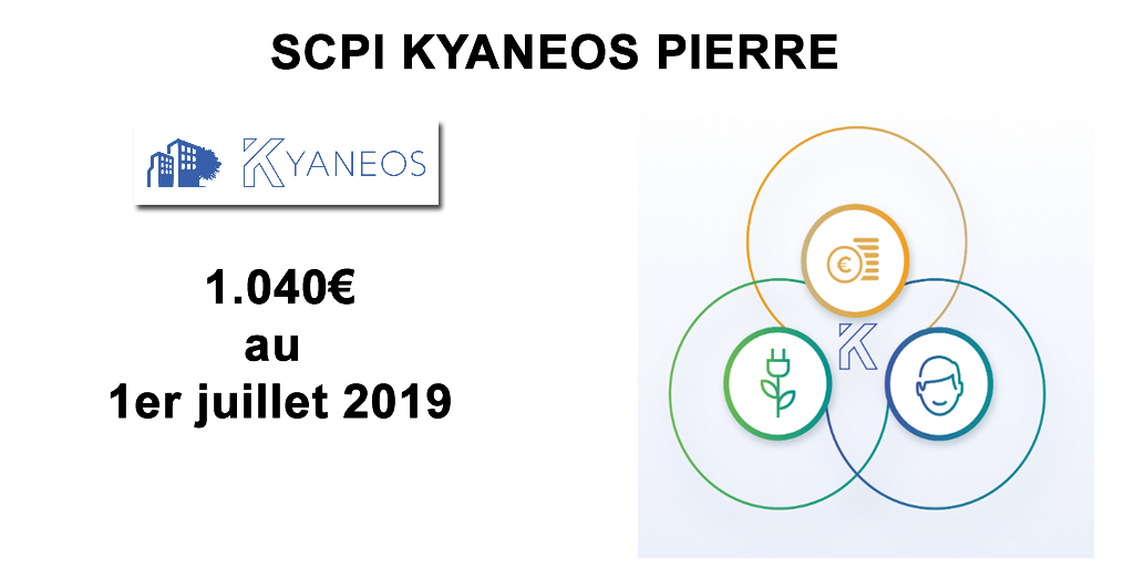 SCPI Kyaneos Pierre : hausse du prix de la part de +4% au 1er juillet 2019