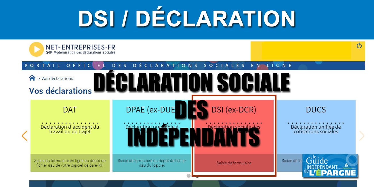 DSI : déclaration des revenus des indépendants supprimée en 2021 DSI : déclaration des revenus des indépendants supprimée en 2021