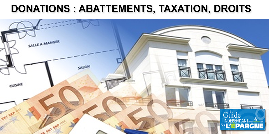 Donations 2024, abattements, barème de taxation, calcul des droits