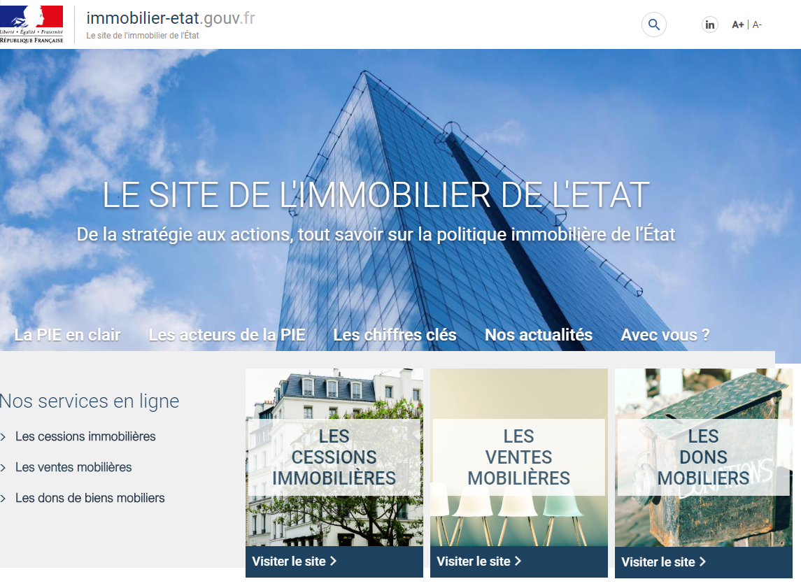 Immobilier de l'État : un nouveau portail d'informations, avec notamment des offres d'emplois Immobilier de l'État : un nouveau portail d'informations, avec notamment des offres d'emplois