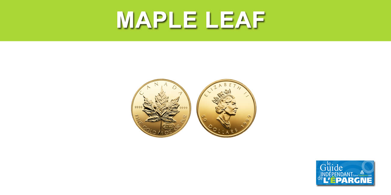 Cours du Mapple Leaf OR 50$ au 6 décembre 2025