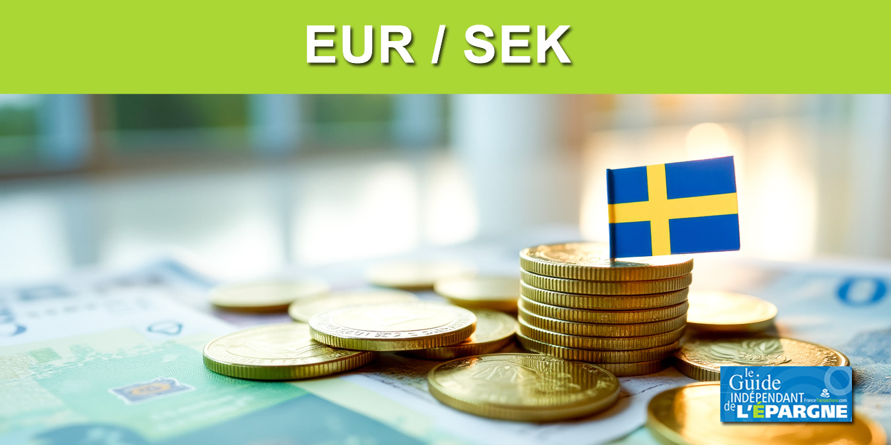 Taux de change Euro SEK (couronne suédoise) en janvier 2026