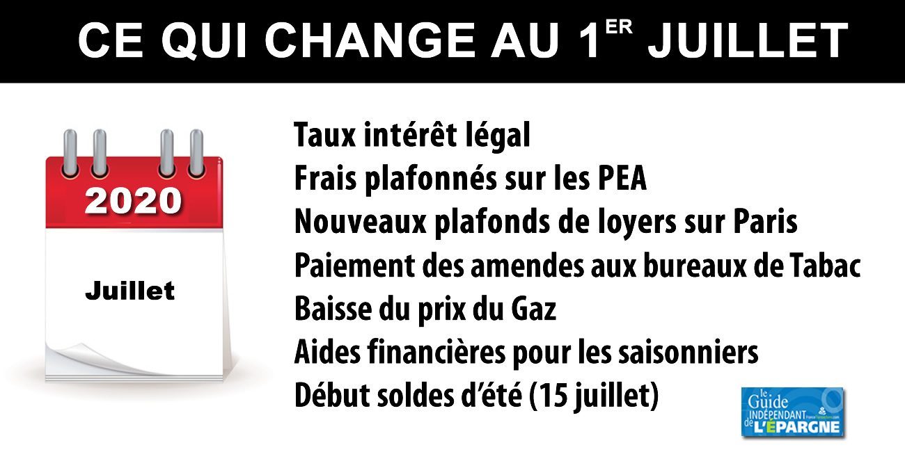 1er juillet 2020 : ce qui change pour votre argent 1er juillet 2020 : ce qui change pour votre argent