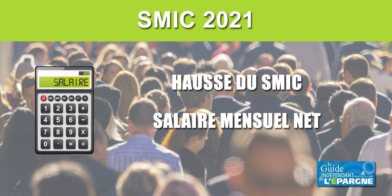 SMIC 2021 (à compte du 1er octobre 2021) : 10.47€ brut de l'heure, soit 1.258€ net mensuel