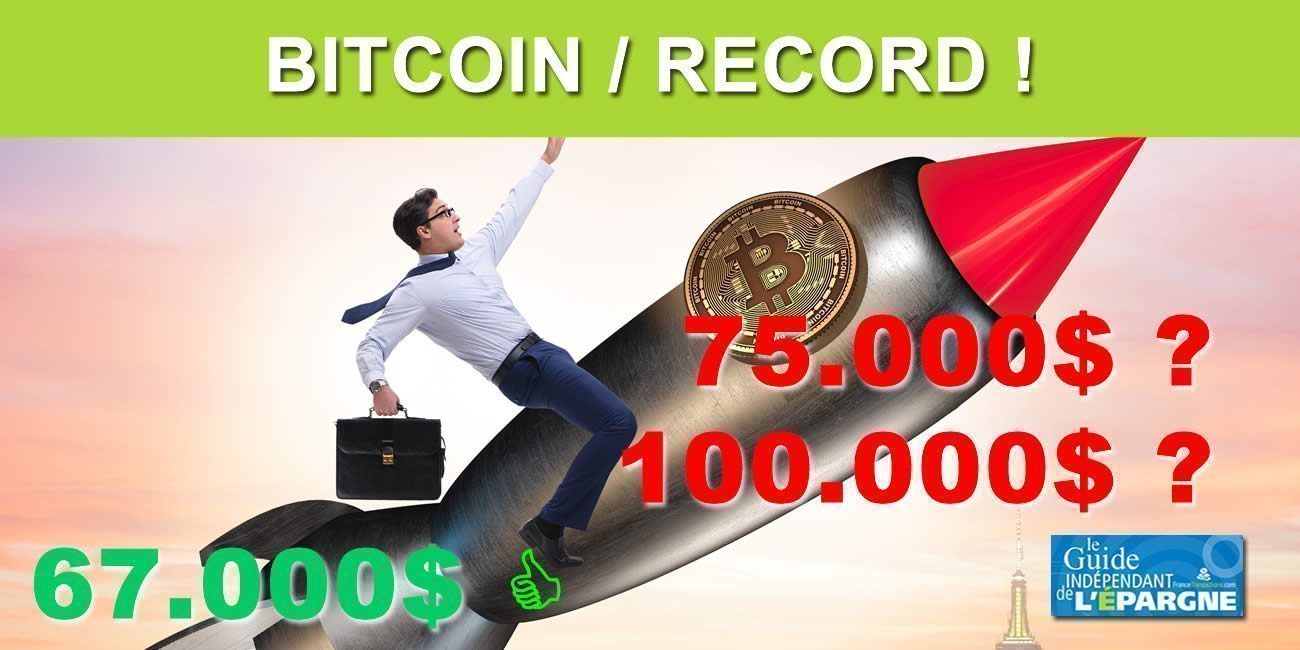 #Bitcoin en dollars, nouveau record historique, c'est fait ! En route pour les 75.000$ ! Ou pas.