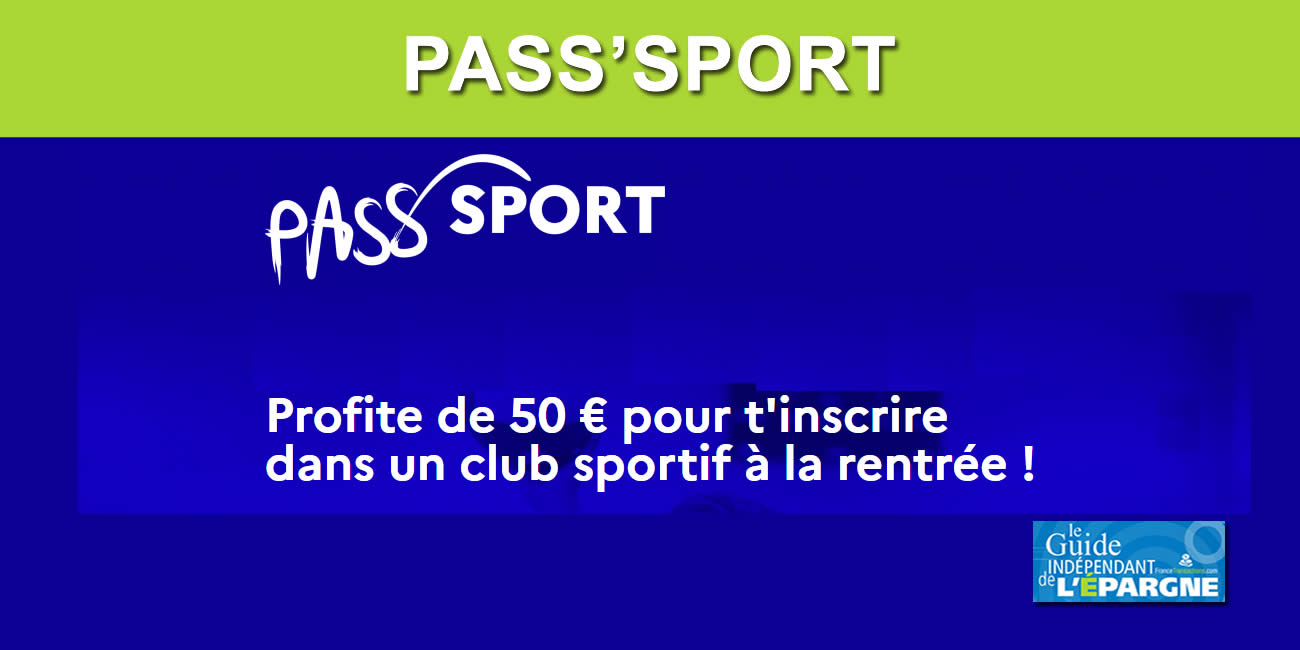 Pass'Sport : 50 euros offerts par personne, jusqu'à 30 ans, pour l'inscription à un club de sport