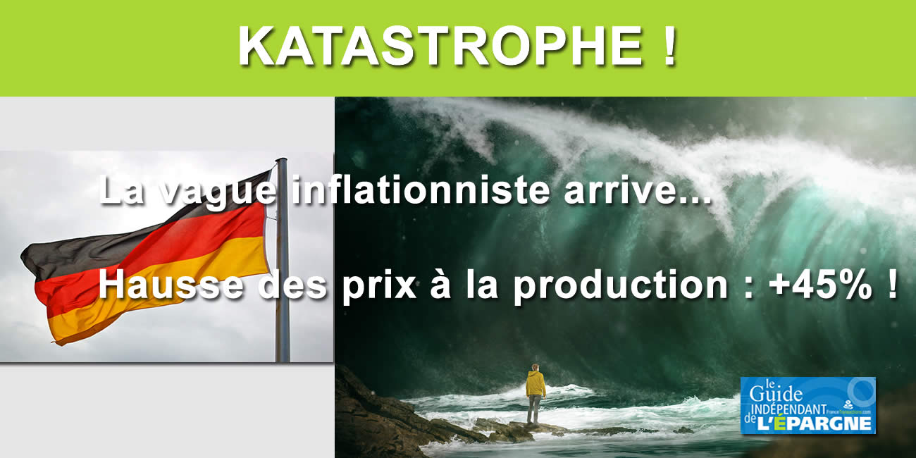 Hausse de l'indice des prix à la production en Allemagne : +45.8% au moins d'août ! Katastrophe !