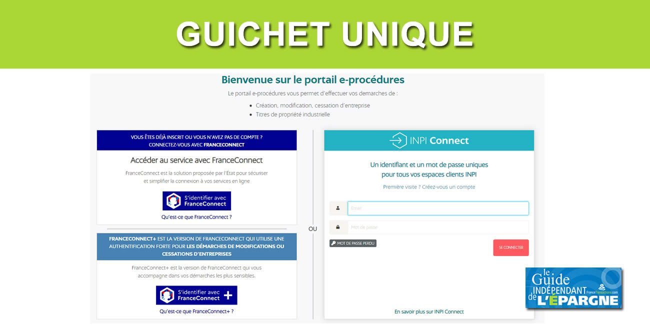 Formalités d'entreprises (création, modifications, dépôt des comptes annuels, radiation) : le guichet unique entre en vigueur à compter du 1er janvier 2023