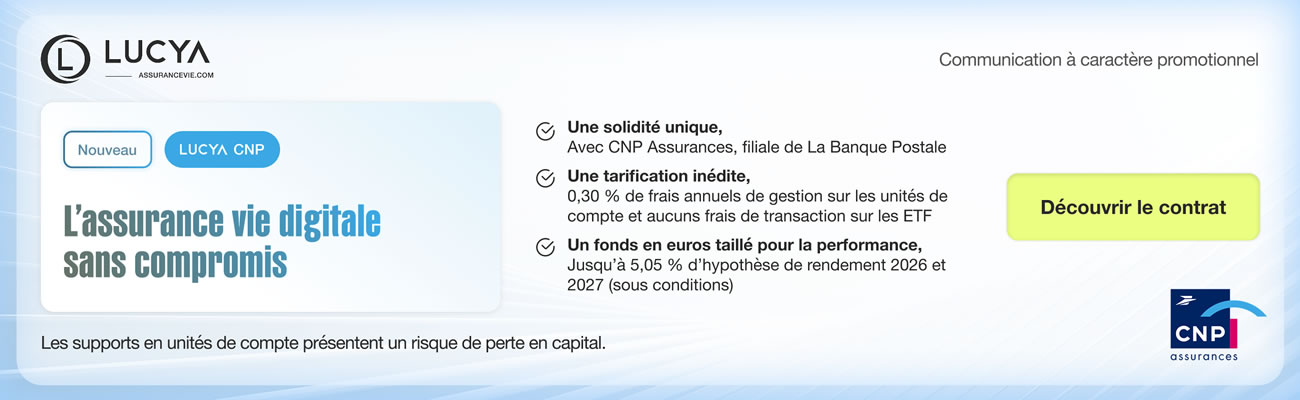 Lucya CNP : le contrat d'assurance vie le moins cher du marché pour les ETF