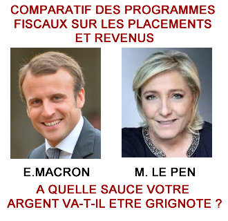 Fiscalité de l'épargne et des placements : comparatif Macron vs Le Pen