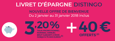 Livret bancaire DISTINGO de PSA Banque : un taux boosté de 2.24% net d'impôt via la flat tax