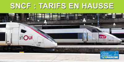 SNCF : hausse de 10% des prix des forfaits mensuels et hebdo TGV INOUI SNCF : hausse de 10% des prix des forfaits mensuels et hebdo TGV INOUI