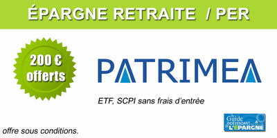 Épargne retraite P-PER : allocation ETF, SCPI sans frais d'entrée, 200€ offerts à saisir avant le 30 décembre 2022 Épargne retraite P-PER : allocation ETF, SCPI sans frais d'entrée, 200€ offerts à saisir avant le 30 décembre 2022