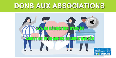 Dons aux associations caritatives (amendement Coluche) : une réduction d'impôt de 75%, jusqu'à 2000 euros de dons versés Dons aux associations caritatives (amendement Coluche) : une réduction d'impôt de 75%, jusqu'à 2000 euros de dons versés
