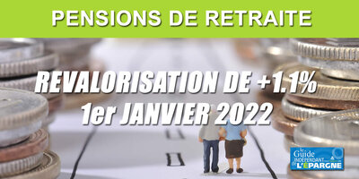Hausse des pensions de retraite au 1er Janvier 2022, une revalorisation encore bien trop faible ! Hausse des pensions de retraite au 1er Janvier 2022, une revalorisation encore bien trop faible !